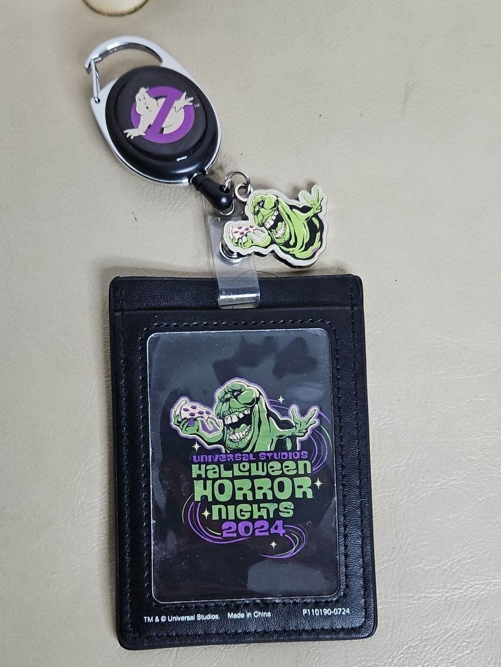 Universal Studios Halloween Horror Nights 2024 Ghostbusters retractable badge